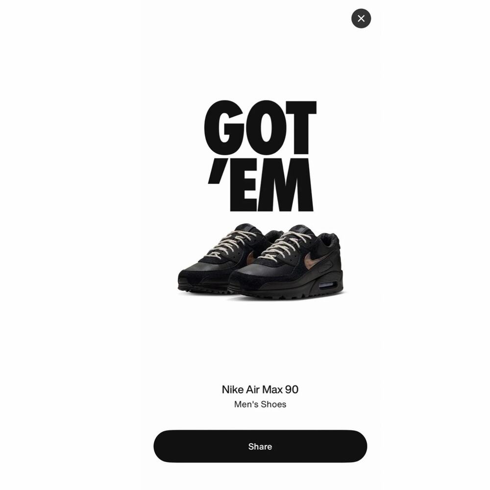 Size 10 Nike Air Max 90 Wagyu Black Gold
